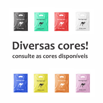 Sacola Plástica Alça Vazada Personalizada Diversas Cores